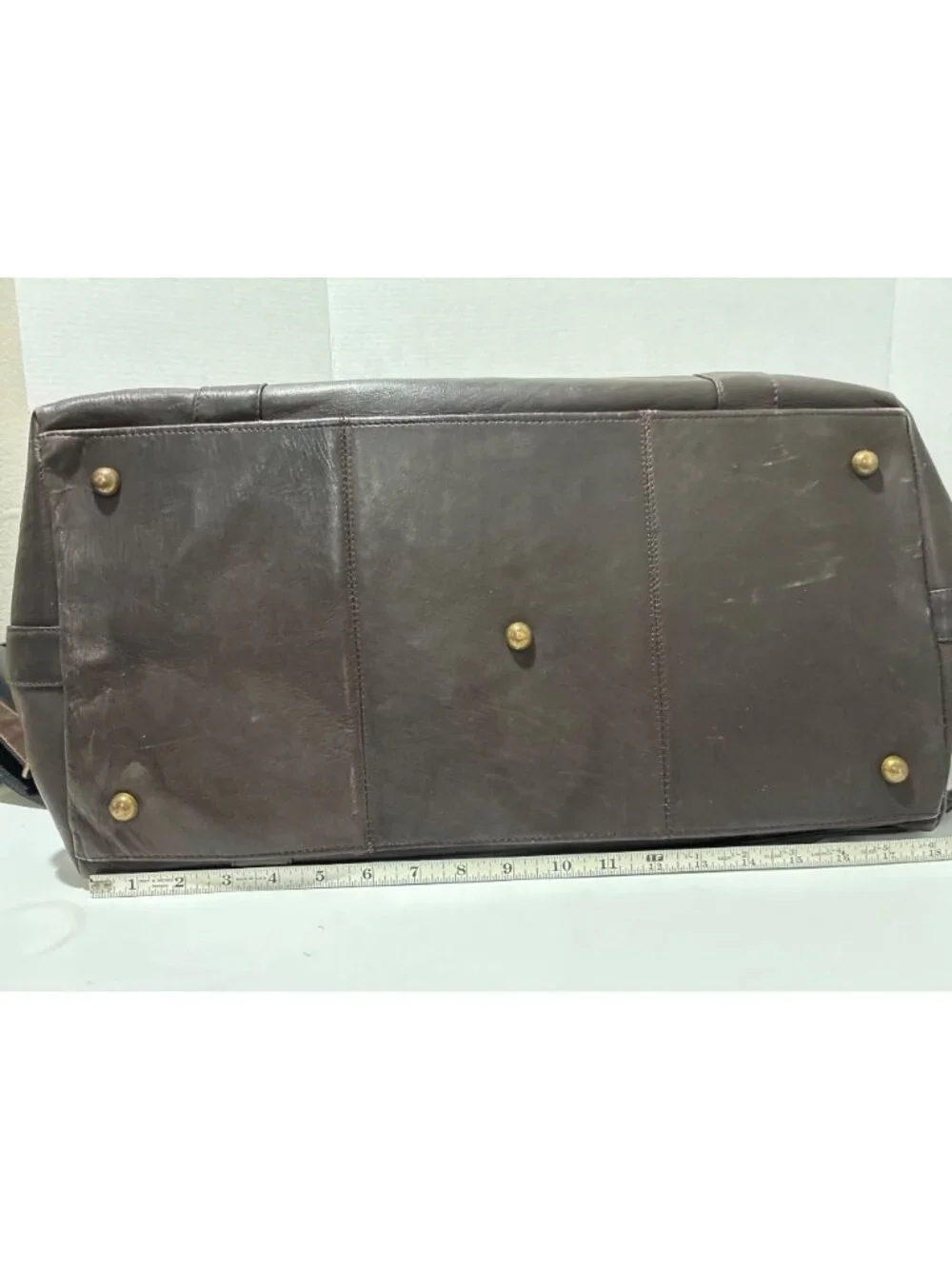 DAVID KING COLOMBIAN LEATHER 25' TOP ZIP WEEKENDER DUFFEL BAG CHOCOLATE